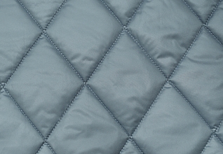 Курточная ткань на синтепоне Стальной серый (319) ромб 8х8 см