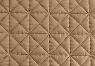 Курточная ткань на синтепоне Кофе с молоком (293) треугольники в квадрате