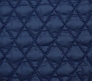 Курточная ткань на синтепоне Темно синий (330) ромб 2,5х2,5 см