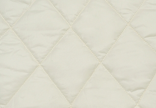 Курточная ткань на синтепоне Шелковый белый (306) ромб 8х8 см