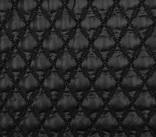 Курточная ткань на синтепоне Черный (322) ромб 2,5х2,5 см