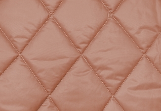 Курточная ткань на синтепоне Пыльный розовый (344) ромб 8х8 см