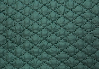 Курточная ткань на синтепоне Темно-зеленый (270) ромб 2,5х2,5 см