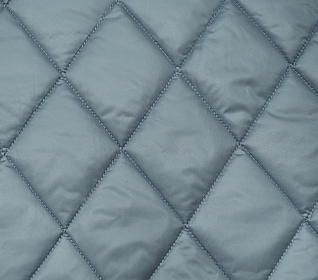 Курточная ткань на синтепоне Стальной серый (319) ромб 8х8 см