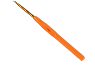 Крючок для вязания цветной с пластиковой ручкой