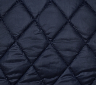 Курточная ткань на синтепоне Темно синий (330) ромб 8х8 см