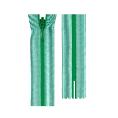 Купить Молния 50 см т.3 спираль н/р потайная на сетчатой тесьме пластик (231 св.зеленый) оптом и в розницу недорого