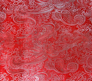 Жаккард металлик Темно красный/серебро (162)
