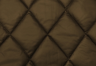 Курточная ткань на синтепоне Хаки (327) ромб 8х8 см