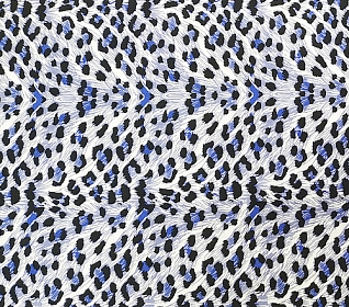 Поплин набивной синий леопард д3к2