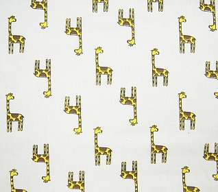 Ситец набивной Жирафы на белом д.23 95см 100г/м2